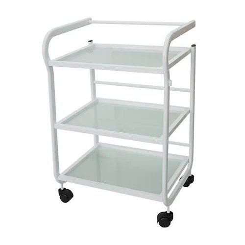 Metal instrument trolley 3 shelves