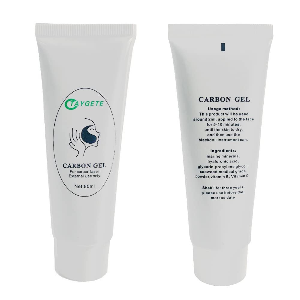 Carbon Peel Gel 80ml Nano Activated Charcoal Cream for Laser Black Doll Facial & Deep Skin Rejuvenation